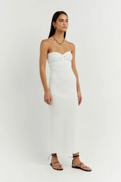 DISSH Boutiques ANIKA OFF WHITE KNIT MIDI DRESS
