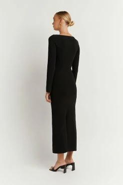 Budget โ DISSH Boutiques STRIDE BLACK KNIT MIDI ๐ DRESS ๐ 8 DISSH Boutiques STRIDE BLACK KNIT MIDI DRESS