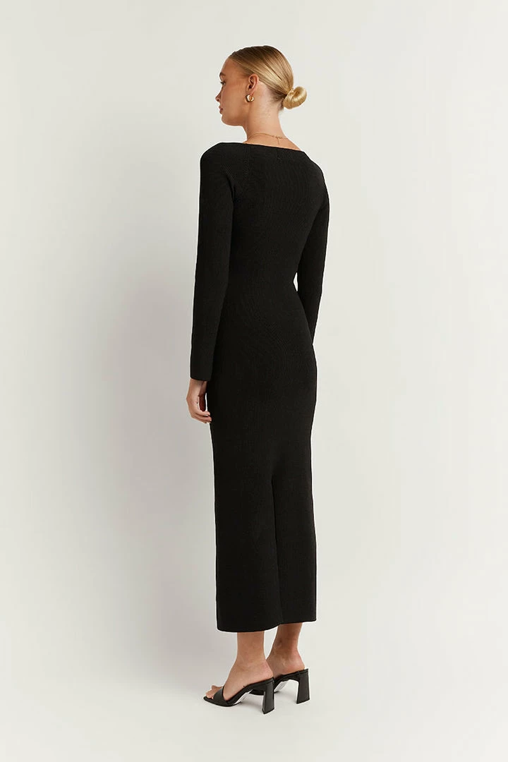 Budget โ DISSH Boutiques STRIDE BLACK KNIT MIDI ๐ DRESS ๐ 4 DISSH Boutiques STRIDE BLACK KNIT MIDI DRESS