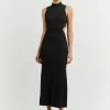 DISSH Boutiques SUTHERLAND BLACK CUT OUT MIDI DRESS