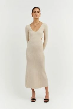 DISSH Boutiques SUTHERLAND STONE SLEEVED MIDI DRESS