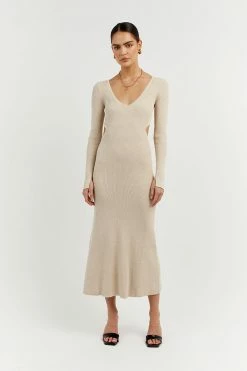 DISSH Boutiques SUTHERLAND STONE SLEEVED MIDI DRESS