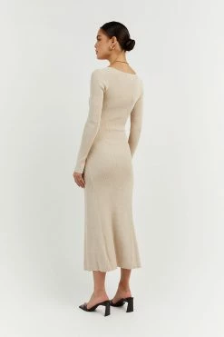 DISSH Boutiques SUTHERLAND STONE SLEEVED MIDI DRESS