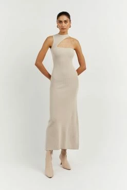 DISSH Boutiques CLOTHING ADALYN STONE ASYM MIDI DRESS
