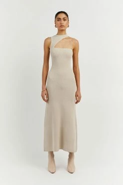 DISSH Boutiques CLOTHING ADALYN STONE ASYM MIDI DRESS