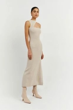 DISSH Boutiques CLOTHING ADALYN STONE ASYM MIDI DRESS