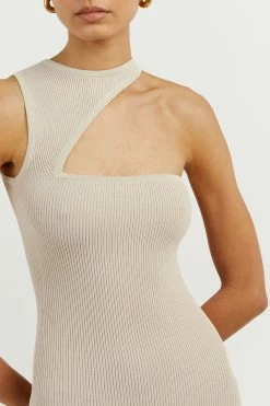 DISSH Boutiques CLOTHING ADALYN STONE ASYM MIDI DRESS