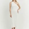 DISSH Boutiques CLOTHING MOSSMAN WHITE ONE SHOULDER DRESS